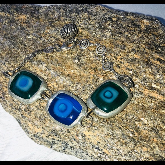 Sterling silver and eye of the tiger - Picture 2 of 3